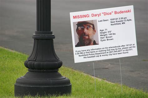 Daryl Budenski is not on that list. . Missing persons in minnesota 2022